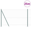 Vidaxl Zaunpfahl grün 25 x 1,4 m (25 mm Maschenweite) Stahl und PVC