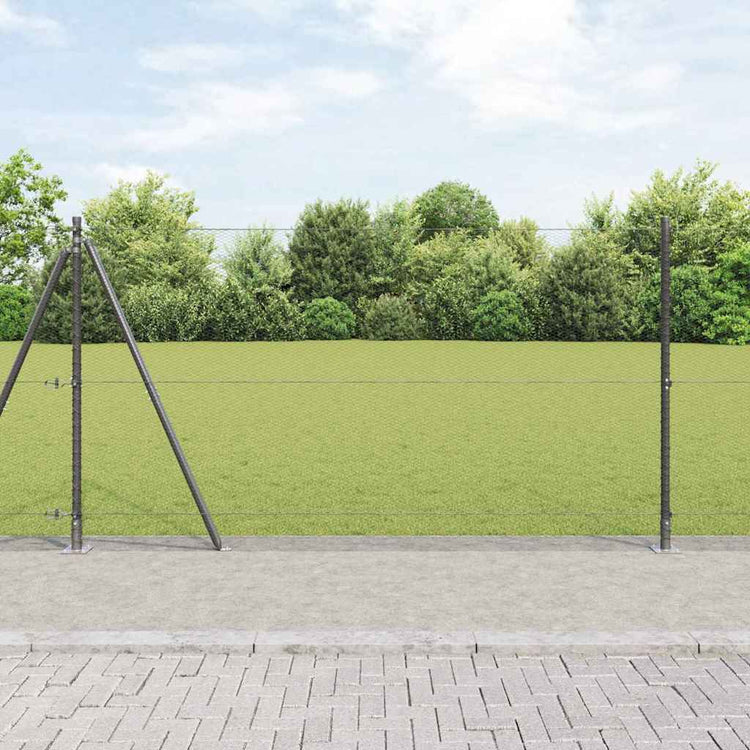 Vidaxl Zaunpfahl grau 25 x 1,2 m (13 mm Maschenweite) Stahl