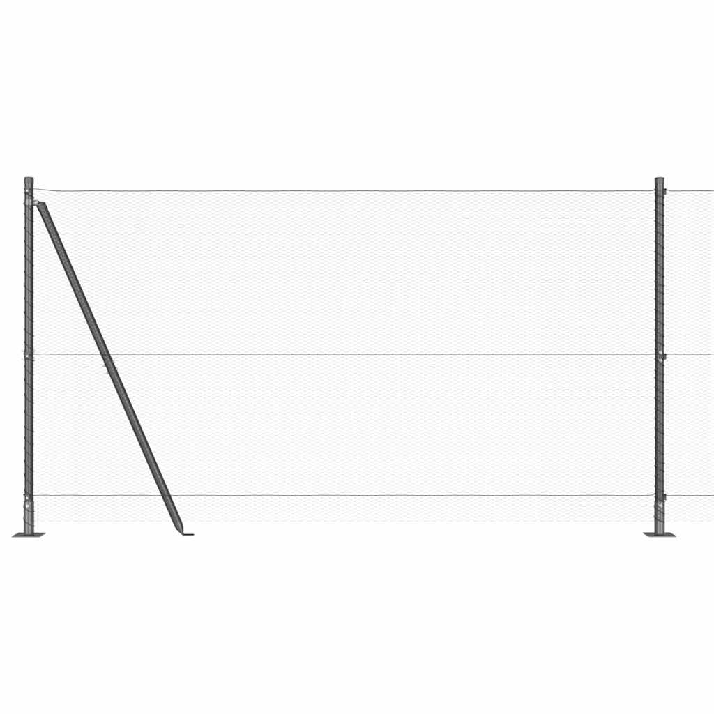 Vidaxl Zaunpfahl grau 25 x 1,2 m (13 mm Maschenweite) Stahl