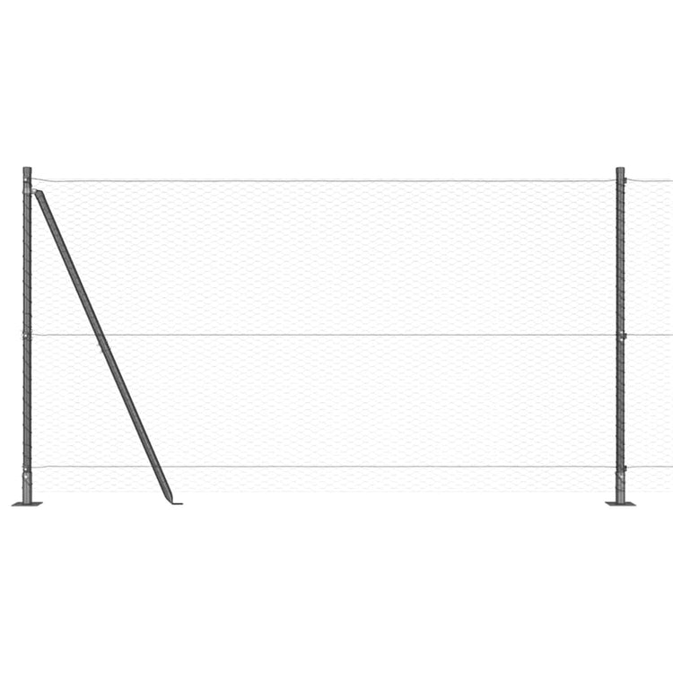 Vidaxl Zaunpfahl grau 25 x 1,2 m (25 mm Maschenweite) Stahl