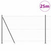 Vidaxl Zaunpfosten grau 25 x 1,4 m (50 mm Maschenweite) Stahl und PVC