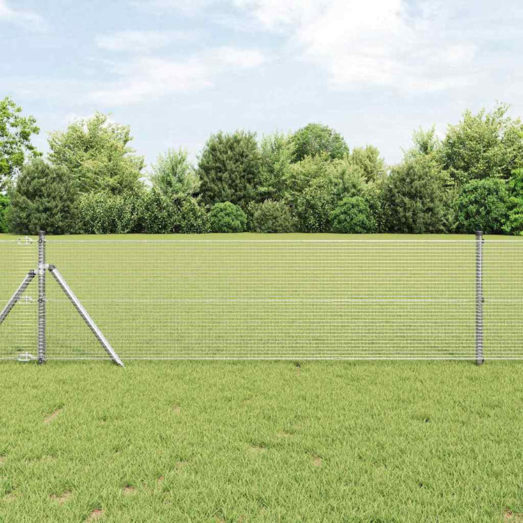 Vidaxl Zaunpfahl Silber 10 x 0,4 m (16 x 16 mm Maschenweite) Stahl