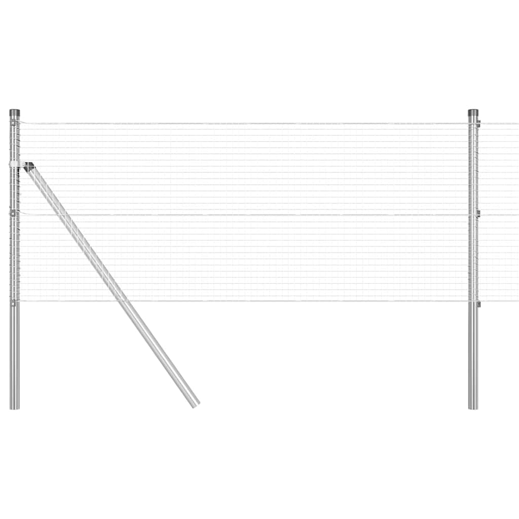 Vidaxl Zaunpfahl Silber 10 x 0,5 m (19 x 19 mm Maschenweite) Stahl
