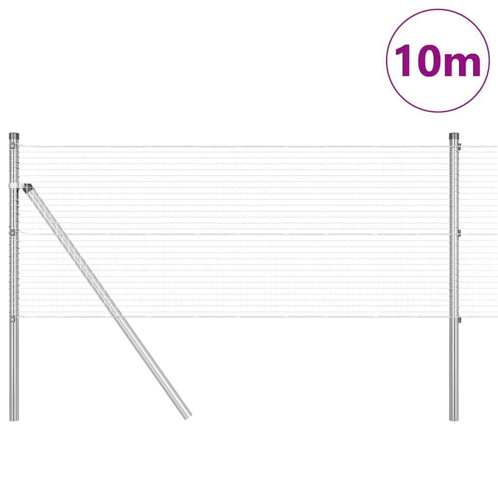 Vidaxl Zaunpfahl Silber 10 x 0,6 m (19 x 19 mm Maschenweite) Stahl