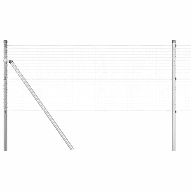 Vidaxl Zaunpfahl Silber 10 x 0,8 m (25 x 25 mm Maschenweite) Stahl