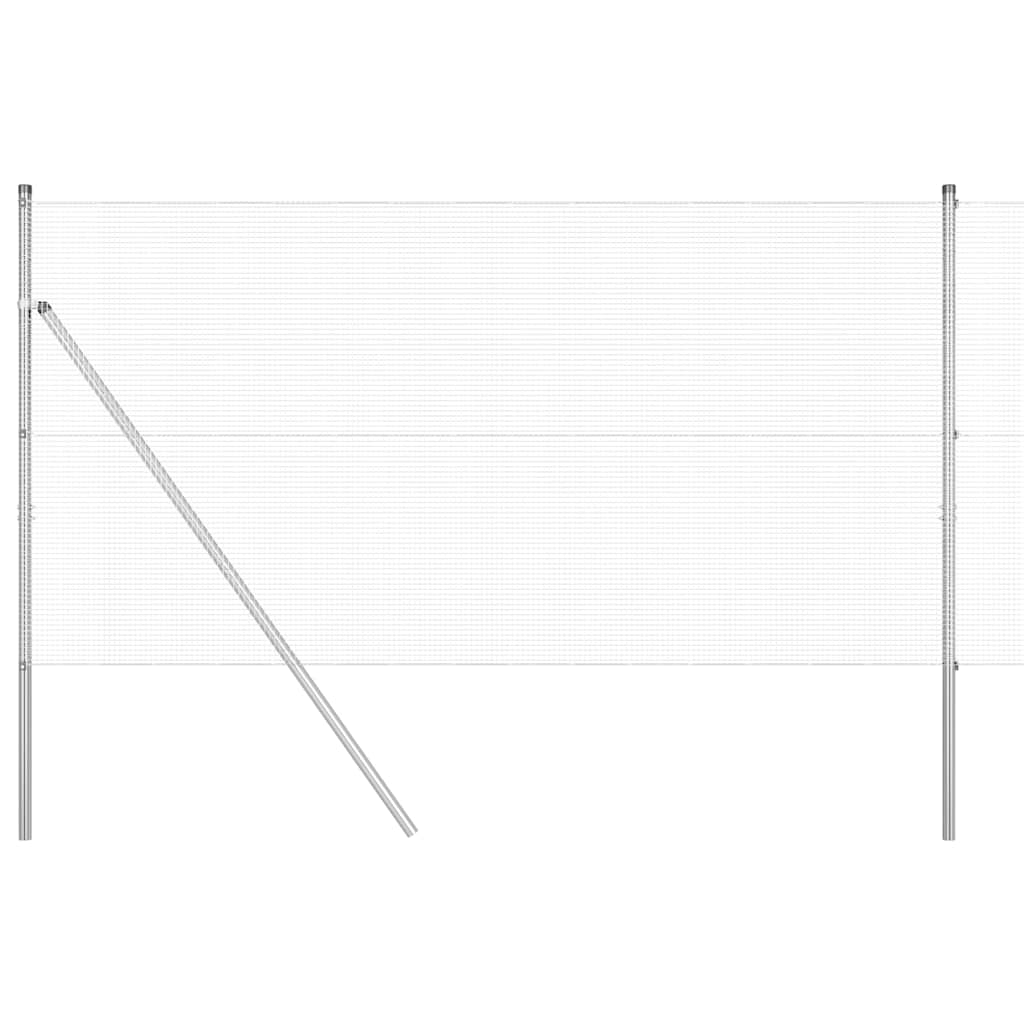 Vidaxl Zaunpfahl Silber 10 x 1 m (12 x 12 mm Maschenweite) Stahl