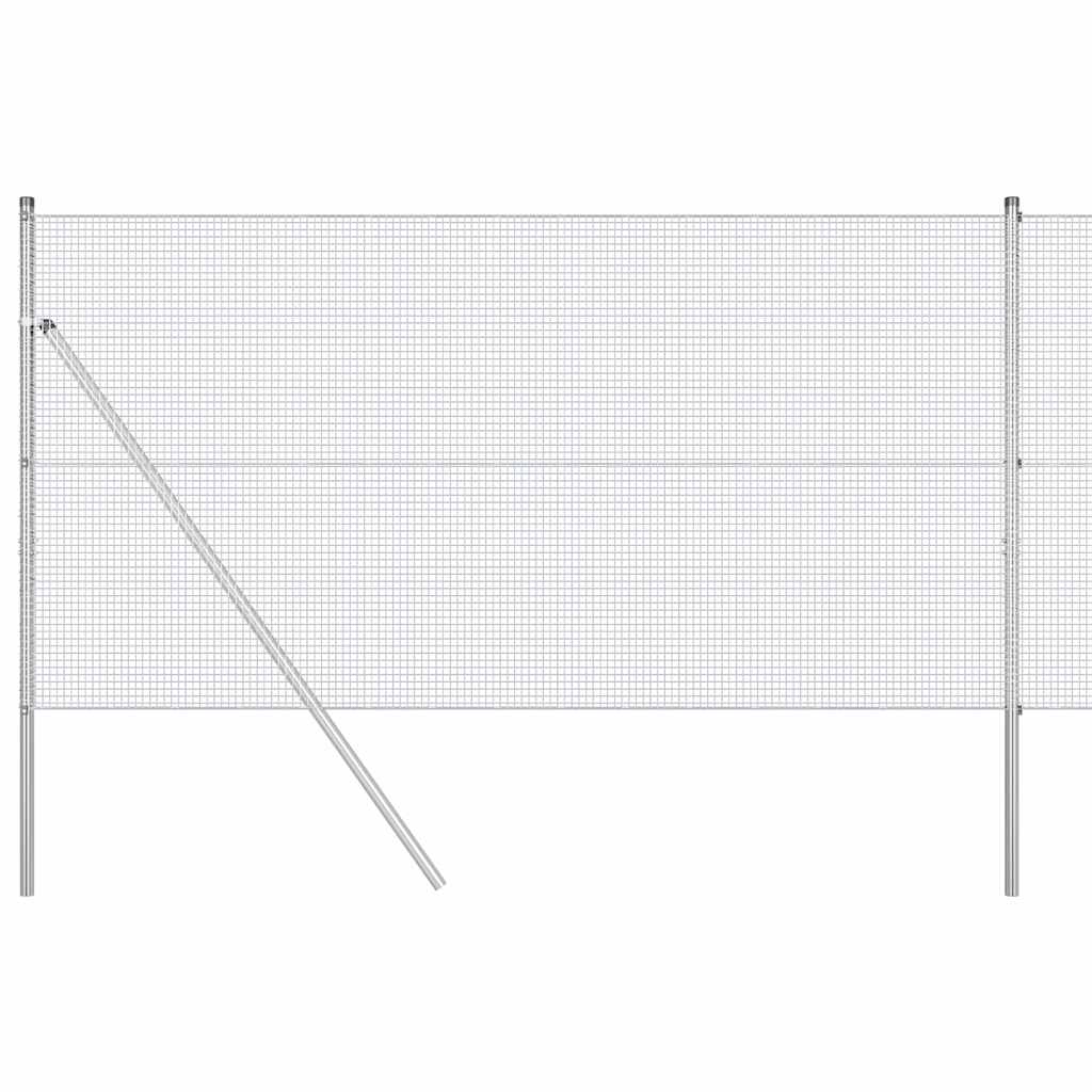 Vidaxl Zaunpfahl Silber 10 x 1,2 m (16 x 16 mm Maschenweite) Stahl