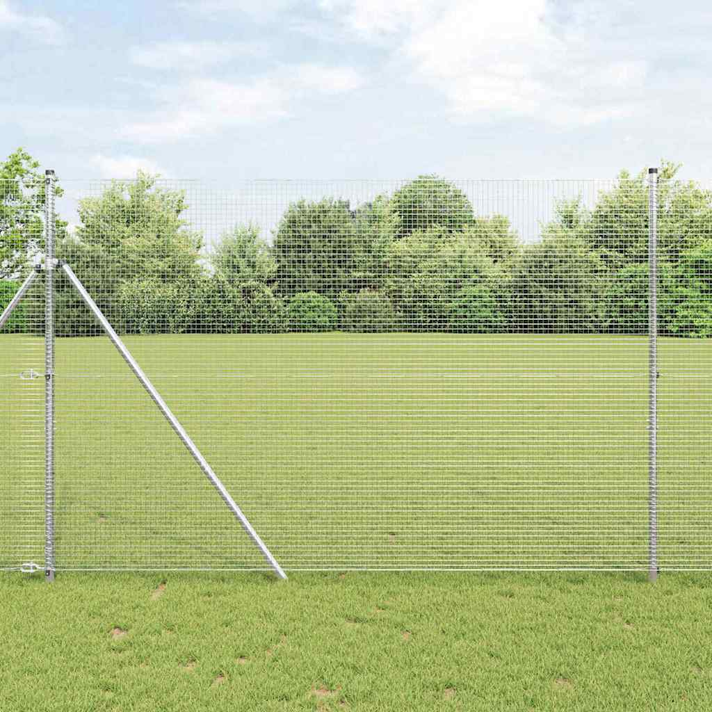 Vidaxl Zaunpfahl Silber 10 x 1,5 m (19 x 19 mm Maschenweite) Stahl