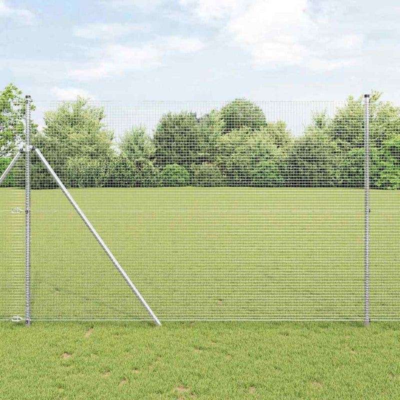 Vidaxl Zaunpfahl Silber 10 x 1,5 m (19 x 19 mm Maschenweite) Stahl