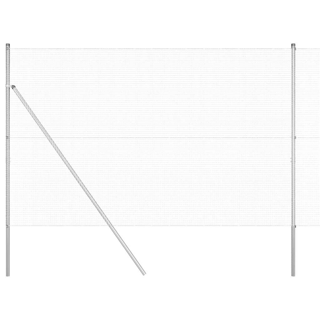 Vidaxl Zaunpfahl Silber 10 x 1,6 m (16 x 16 mm Maschenweite) Stahl