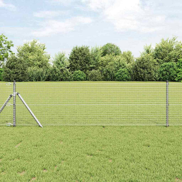 Vidaxl Zaunpfahl Silber 25 x 0,4 m (25 x 25 mm Maschenweite) Stahl
