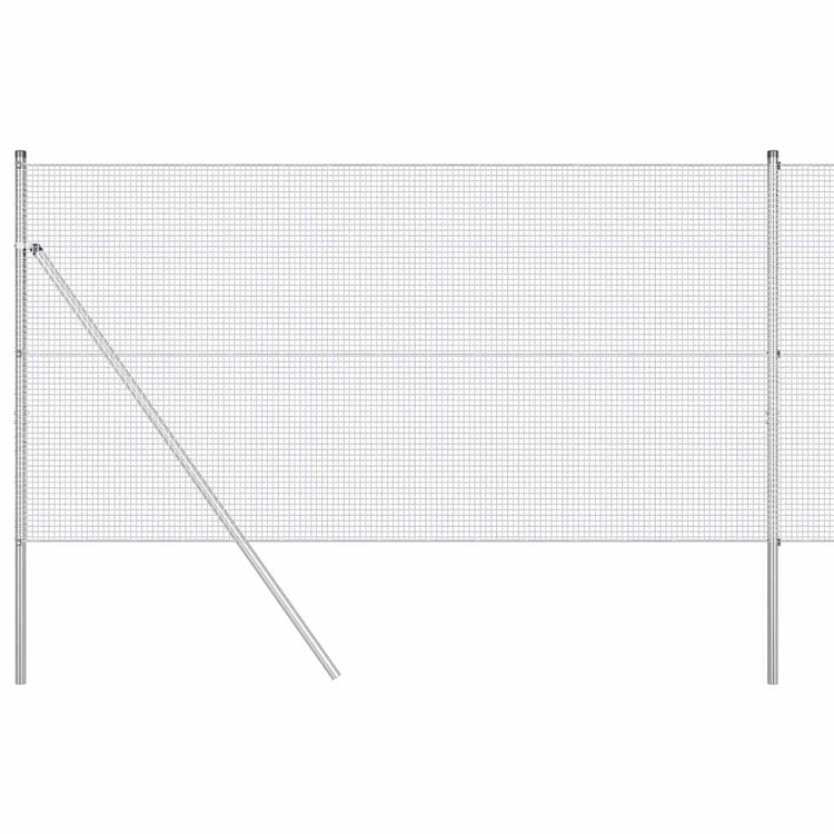 Vidaxl Zaunpfahl Silber 25 x 1 m (16 x 16 mm Maschenweite) Stahl