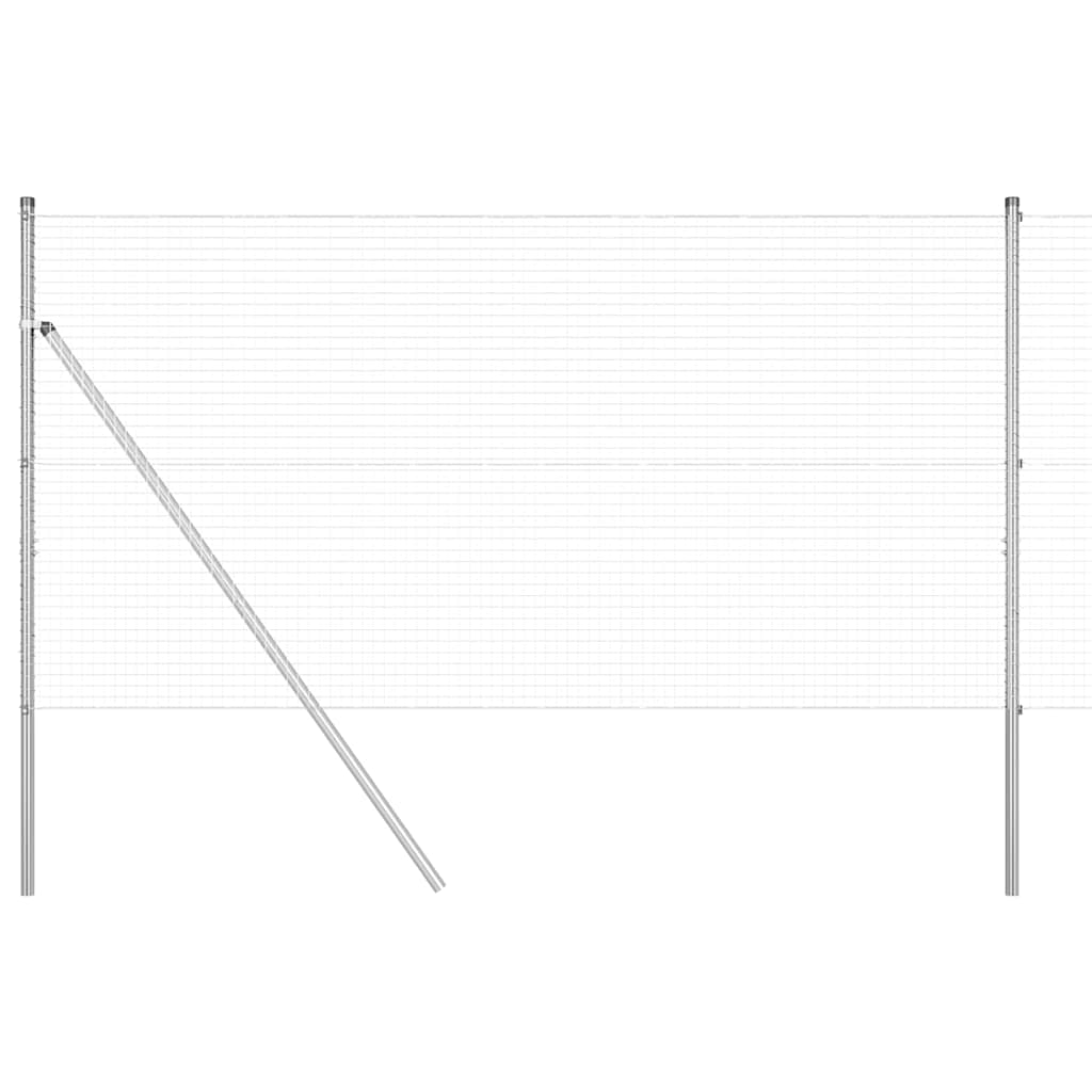 Vidaxl Zaunpfahl Silber 25 x 1,2 m (25 x 25 mm Maschenweite) Stahl