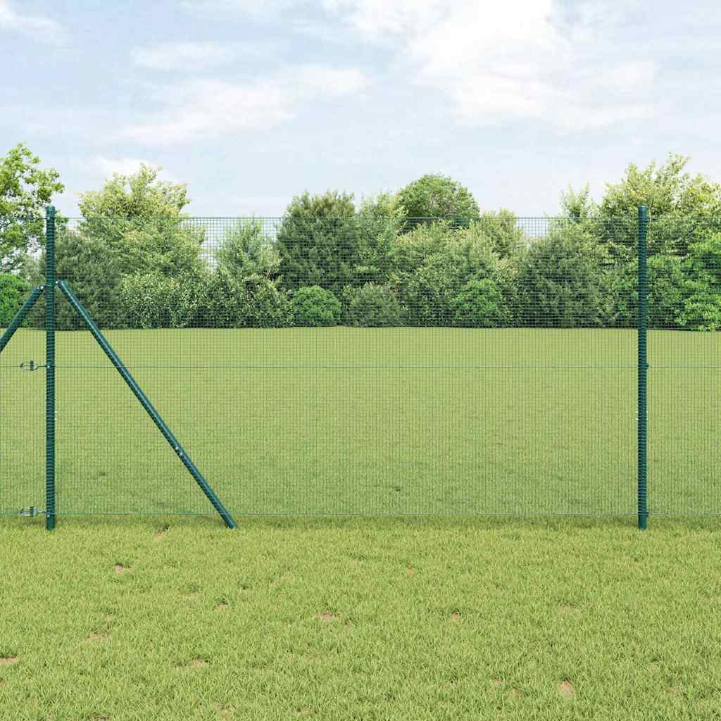 Vidaxl Zaunpfahl grün 10 x 1 m (12 x 12 mm Maschenweite) Stahl