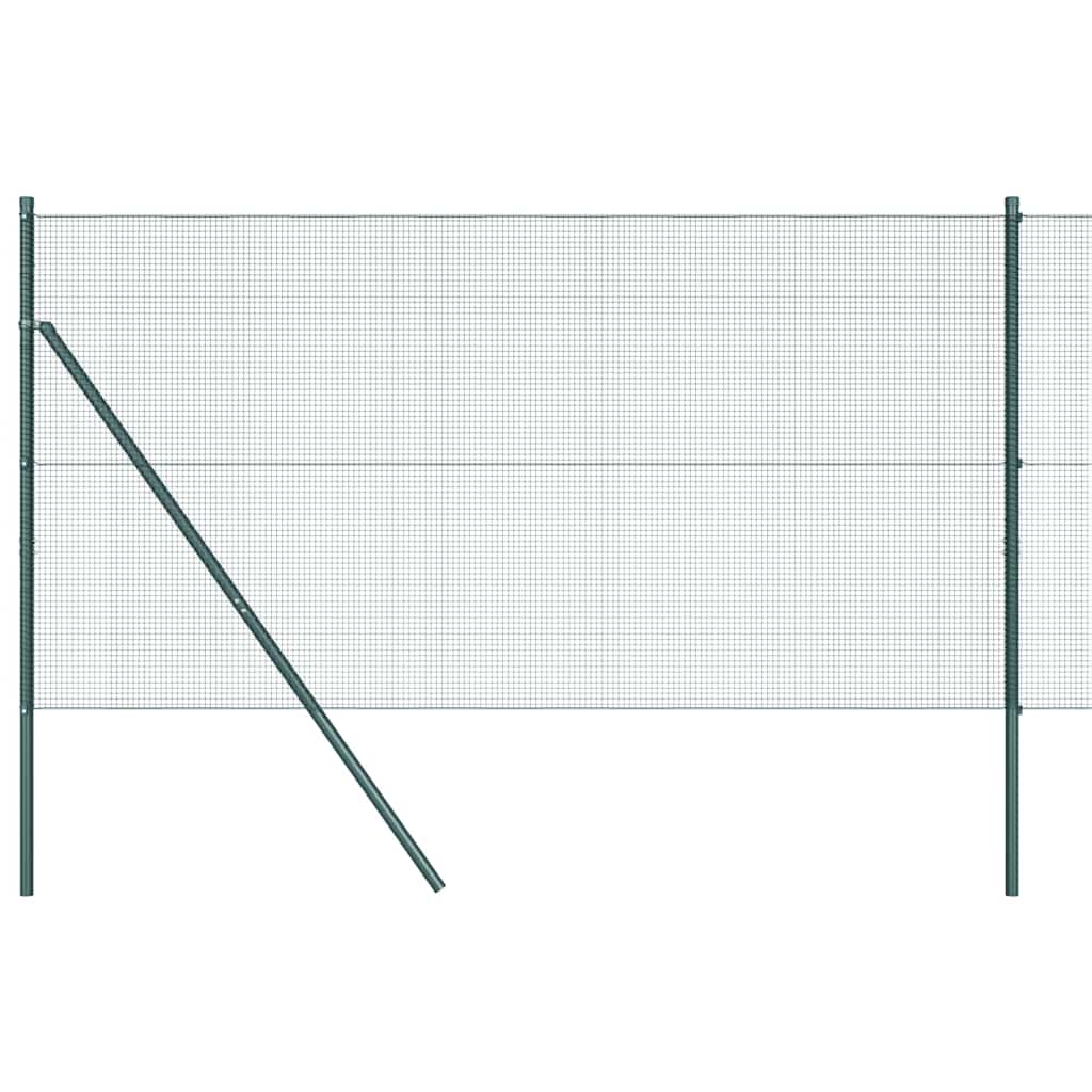Vidaxl Zaunpfahl grün 10 x 1 m (12 x 12 mm Maschenweite) Stahl