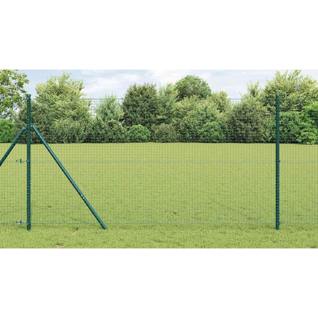 Vidaxl Zaunpfahl grün 10 x 1 m (25 x 25 mm Maschenweite) Stahl