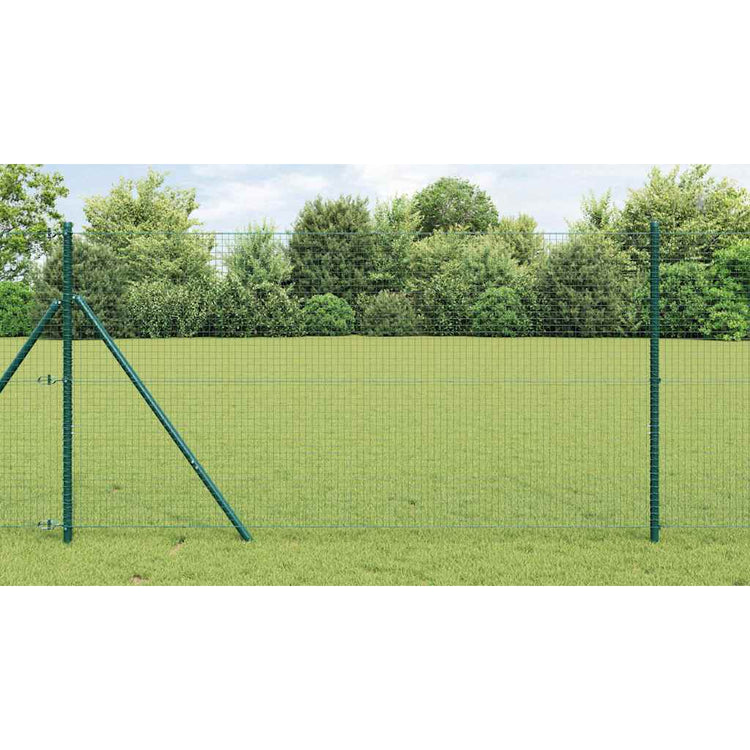 Vidaxl Zaunpfahl grün 10 x 1 m (25 x 25 mm Maschenweite) Stahl