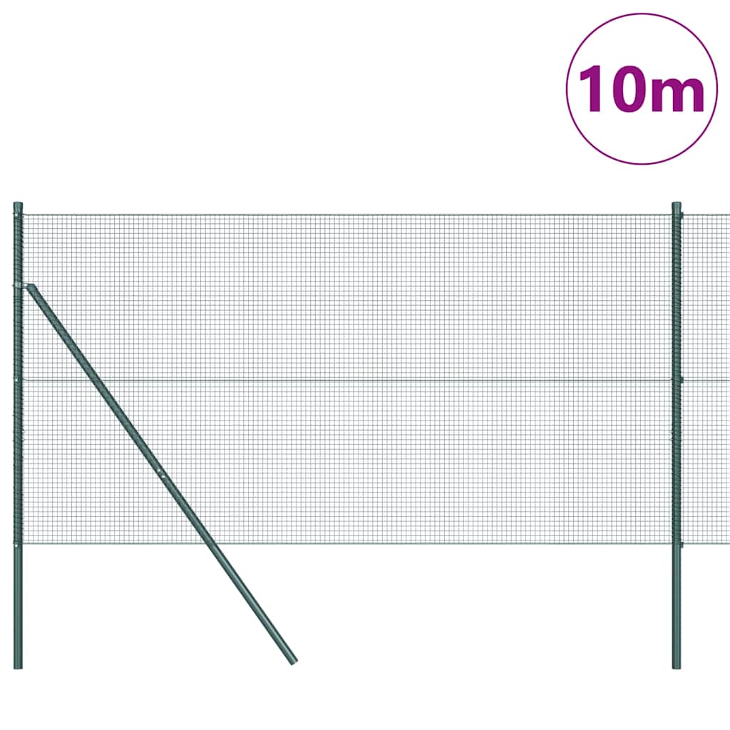 Vidaxl Zaunpfahl grün 10 x 1,4 m (16 x 16 mm Maschenweite)