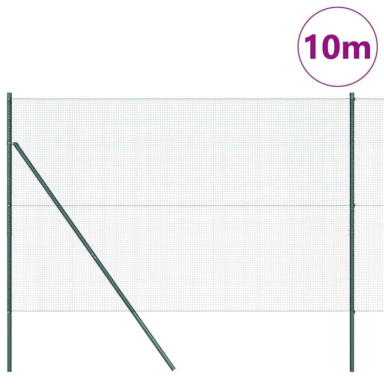 Vidaxl Zaunpfahl grün 10 x 1,5 m (16 x 16 mm Maschenweite)