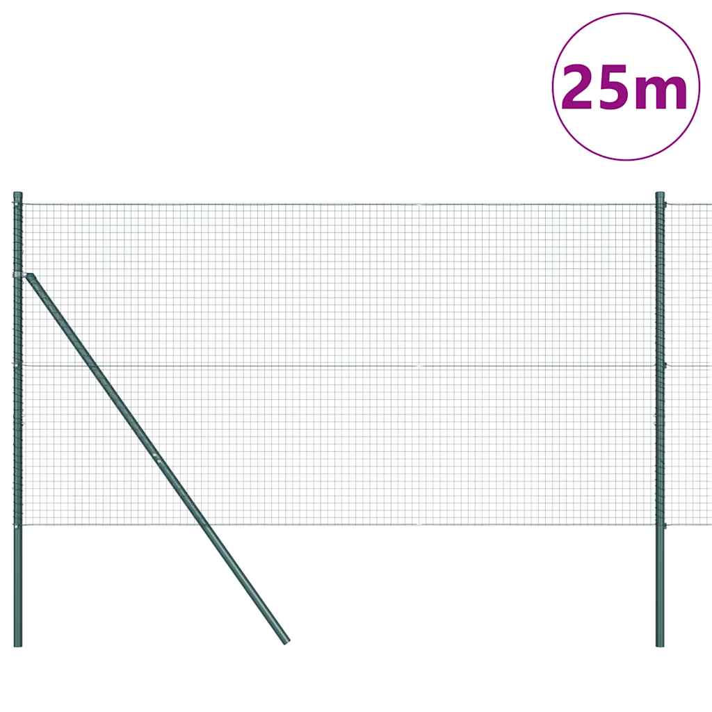 Vidaxl Zaunpfahl grün 25 x 1,4 m (25 x 25 mm Maschenweite)
