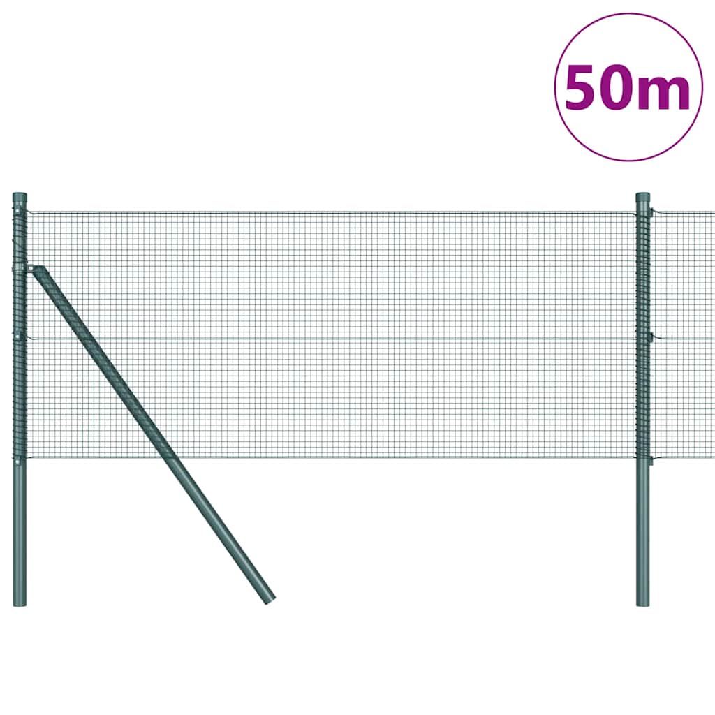 Vidaxl Zaunpfahl grün 50 x 0,4 m (12 x 12 mm Maschenweite)