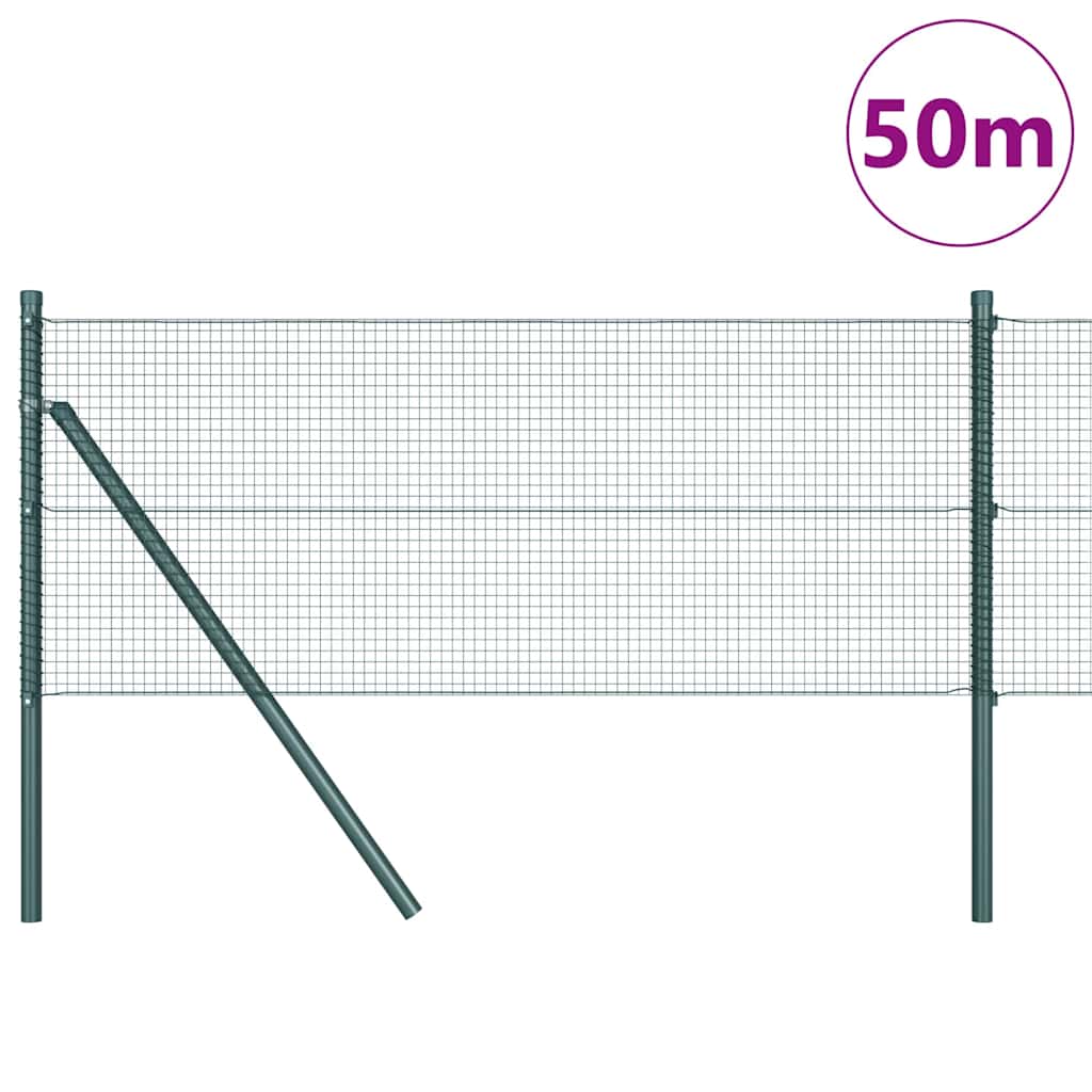 Vidaxl Zaunpfahl grün 50 x 0,4 m (16 x 16 mm Maschenweite)