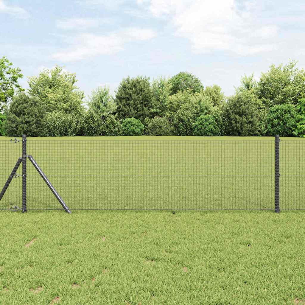 Vidaxl Zaunpfahl grau 10 x 0,5 m (12 x 12 mm Maschenweite) Stahl