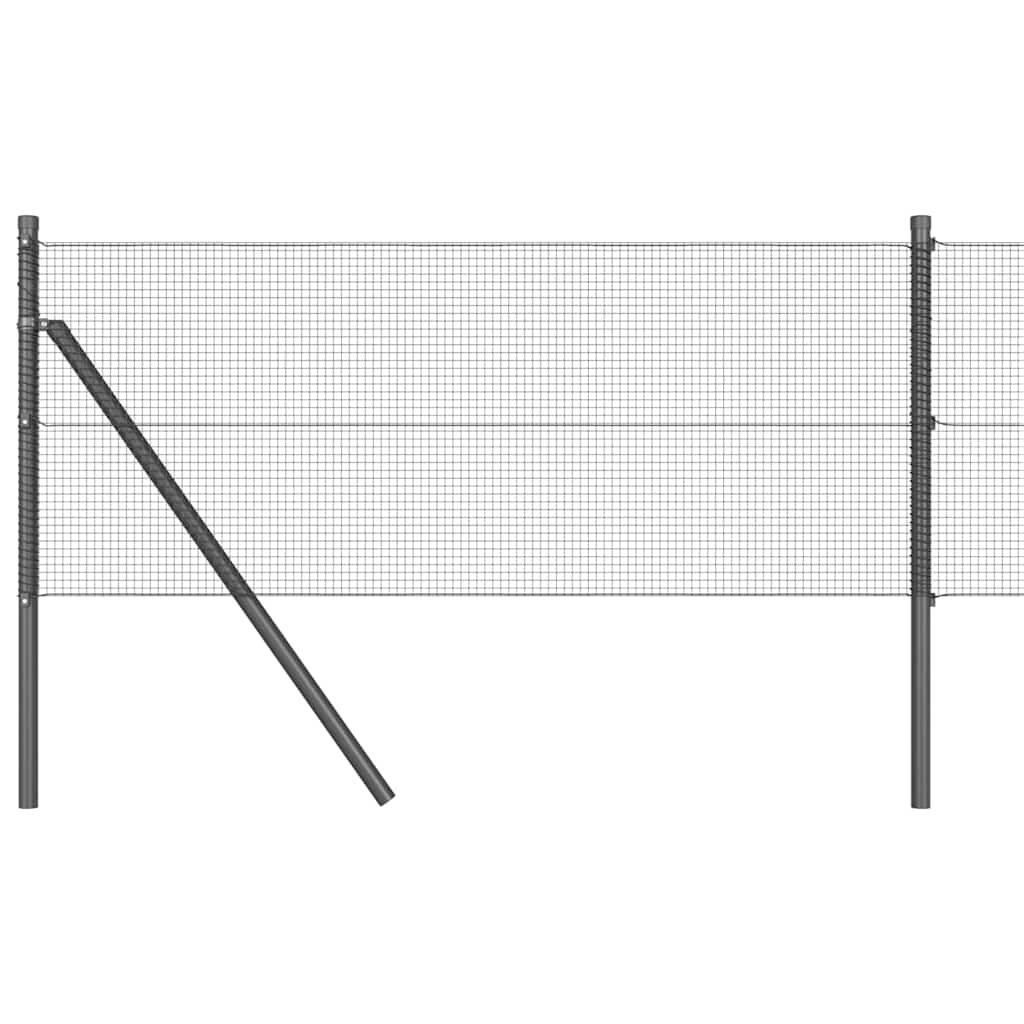 Vidaxl Zaunpfahl grau 10 x 0,5 m (12 x 12 mm Maschenweite) Stahl