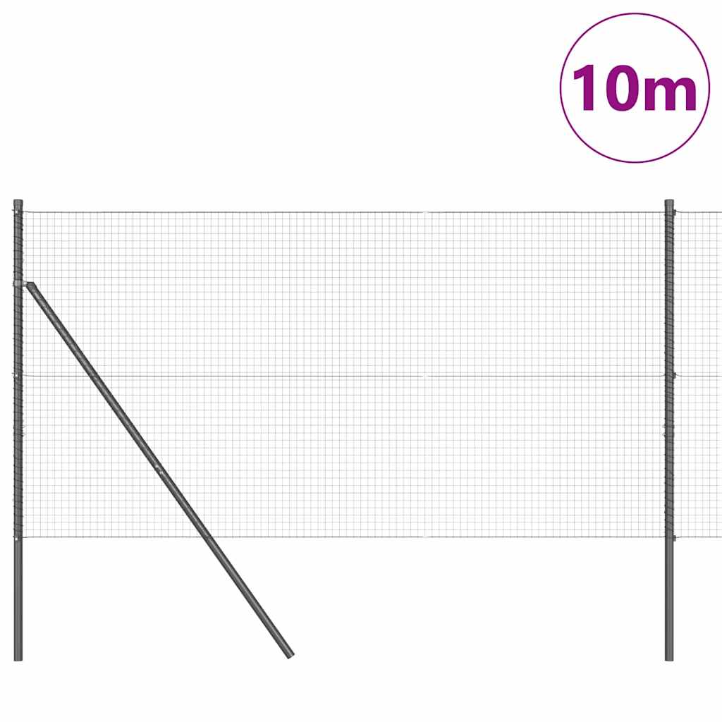 Vidaxl Zaunpfahl grau 10 x 1,2 m (25 x 25 mm Maschenweite)