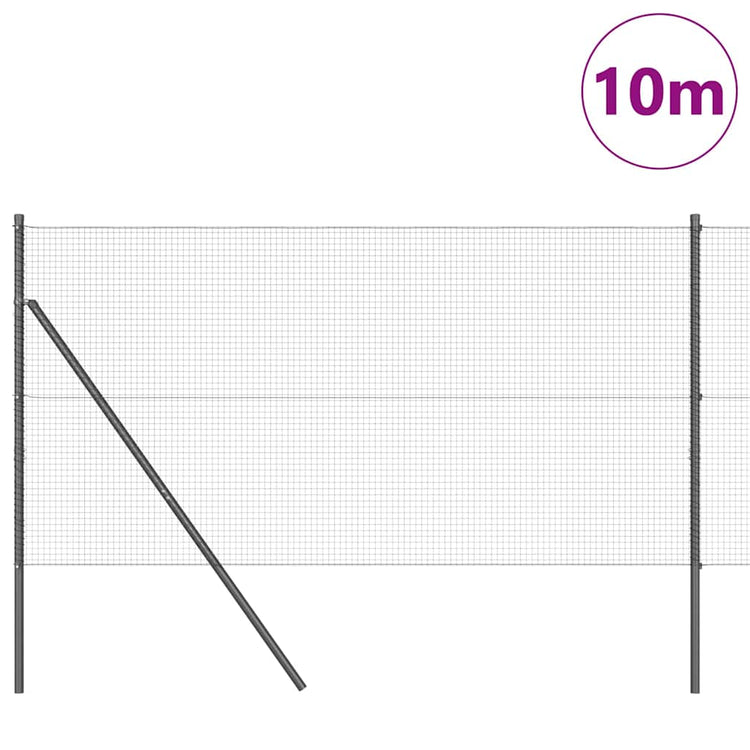 Vidaxl Zaunpfahl grau 10 x 1,4 m (19 x 19 mm Maschenweite)