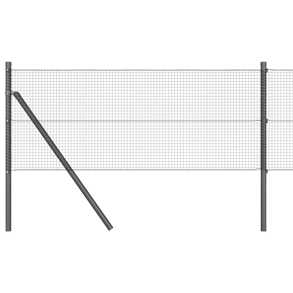 Vidaxl Zaunpfahl grau 25 x 0,8 m (16 x 16 mm Zaunnetz)