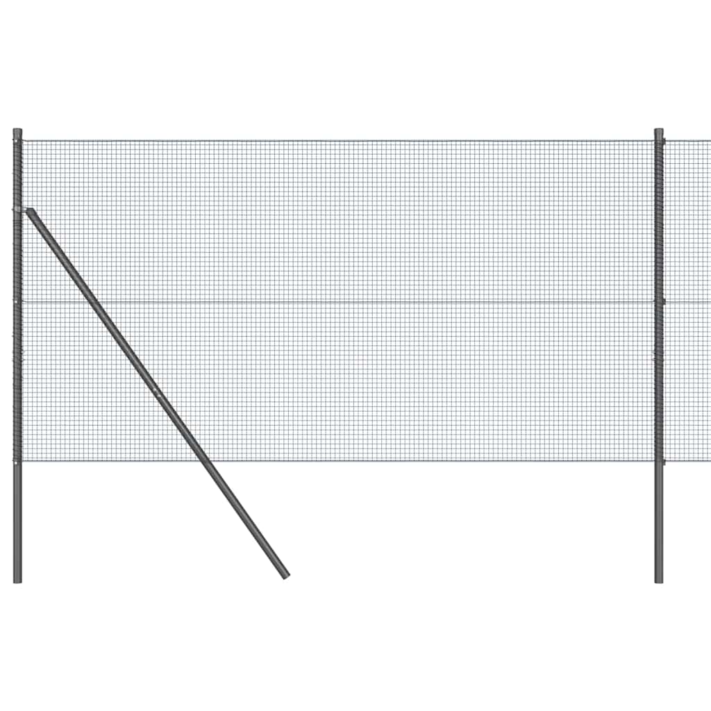 Vidaxl Zaunpfahl grau 25 x 1 m (16 x 16 mm Maschenweite) Stahl