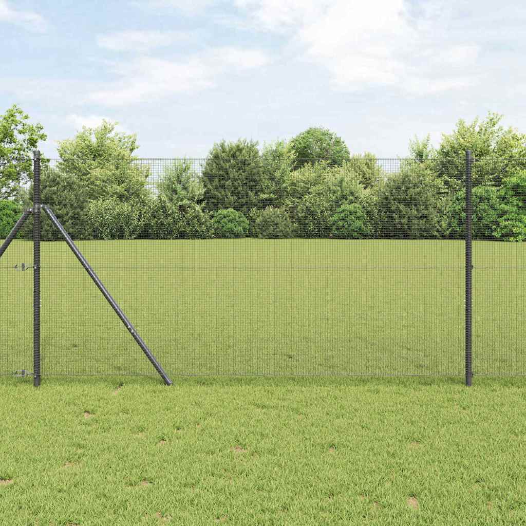 Vidaxl Zaunpfahl grau 25 x 1,2 m (12 x 12 mm Maschenweite)