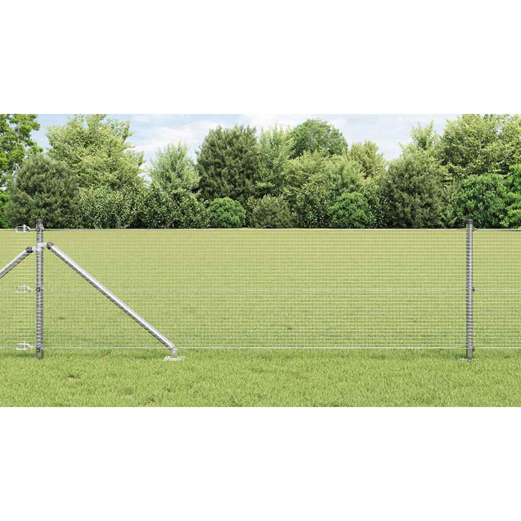 Vidaxl Zaunpfahl Silber 10 x 0,6 m (16 x 16 mm Maschenweite) Stahl