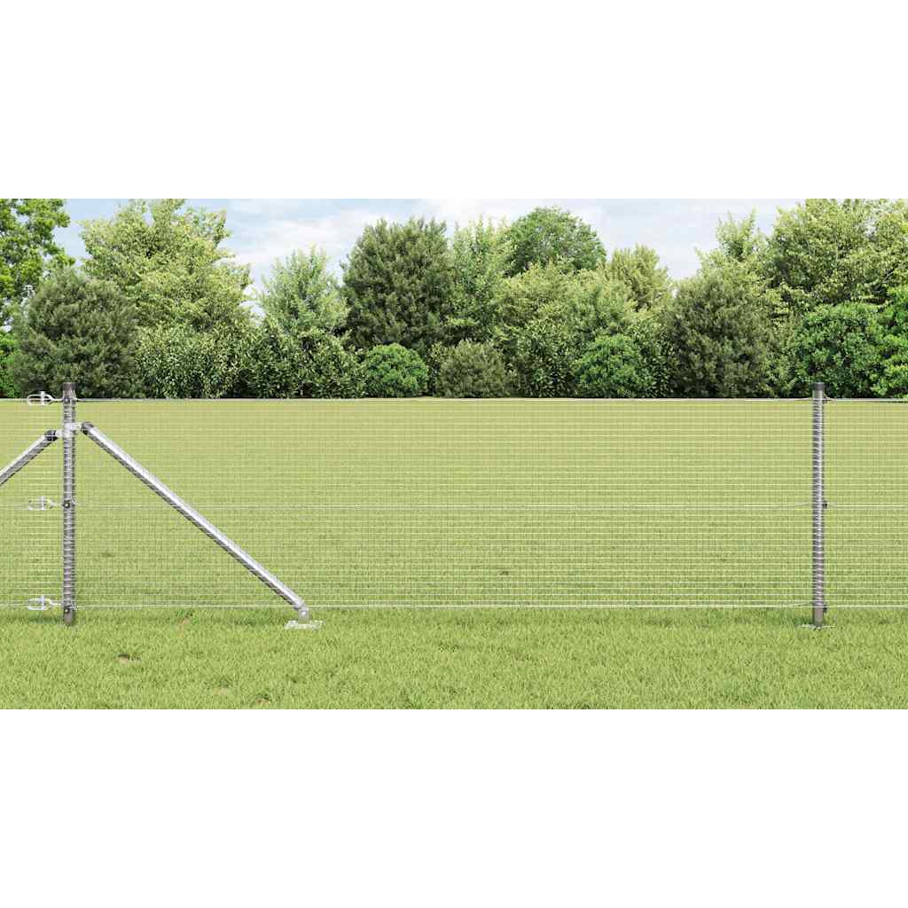 Vidaxl Zaunpfahl Silber 10 x 0,8 m (16 x 16 mm Maschenweite) Stahl