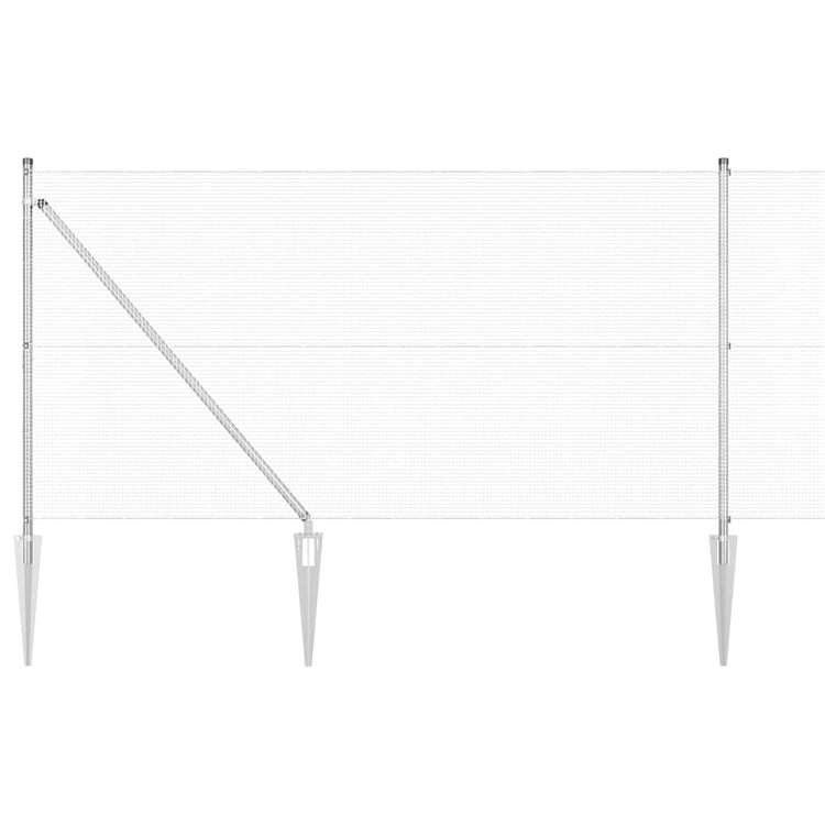 Vidaxl Zaunpfahl Silber 10 x 1 m (12 x 12 mm Maschenweite) Stahl