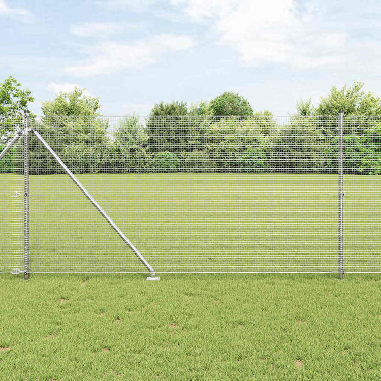 Vidaxl Zaunpfahl Silber 10 x 1 m (16 x 16 mm Maschenweite) Stahl