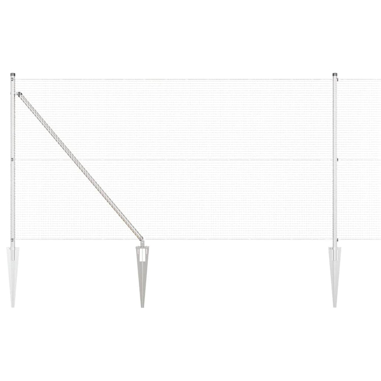 Vidaxl Zaunpfahl Silber 10 x 1 m (16 x 16 mm Maschenweite) Stahl
