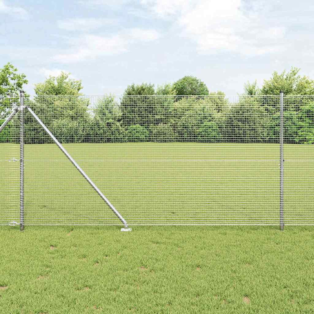 Vidaxl Zaunpfahl Silber 10 x 1,2 m (19 x 19 mm Maschenweite) Stahl