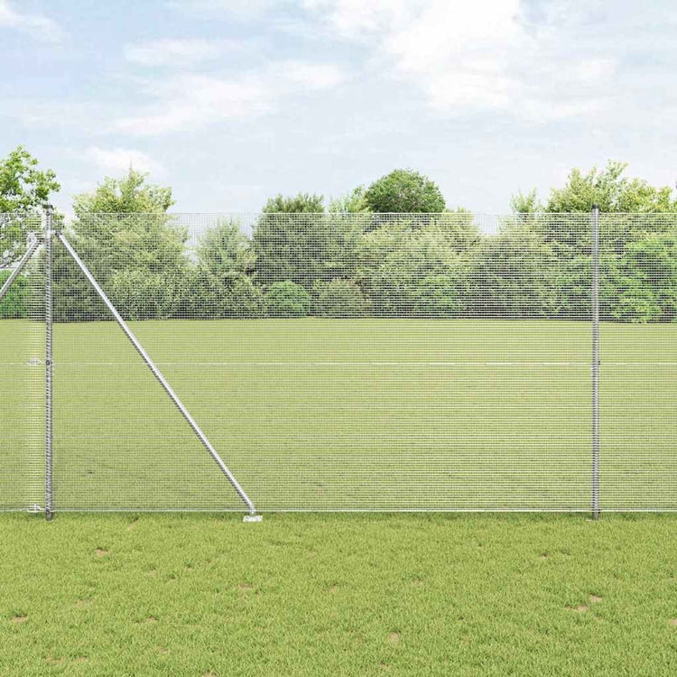 Vidaxl Zaunpfahl Silber 10 x 1,5 m (12 x 12 mm Maschenweite) Stahl