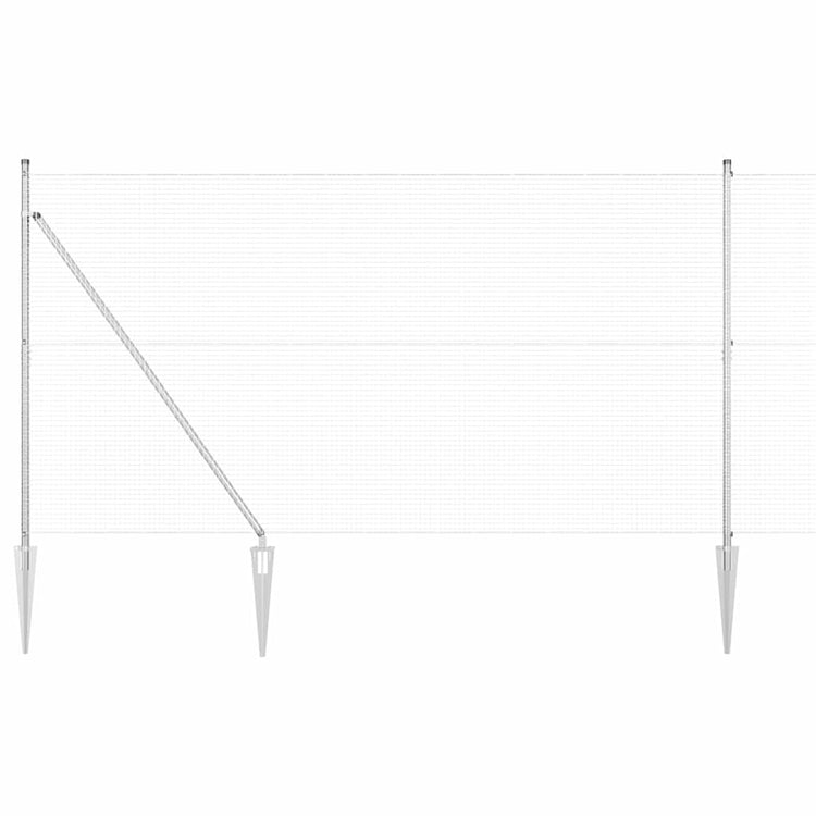Vidaxl Zaunpfahl Silber 10 x 1,5 m (19 x 19 mm Maschenweite) Stahl