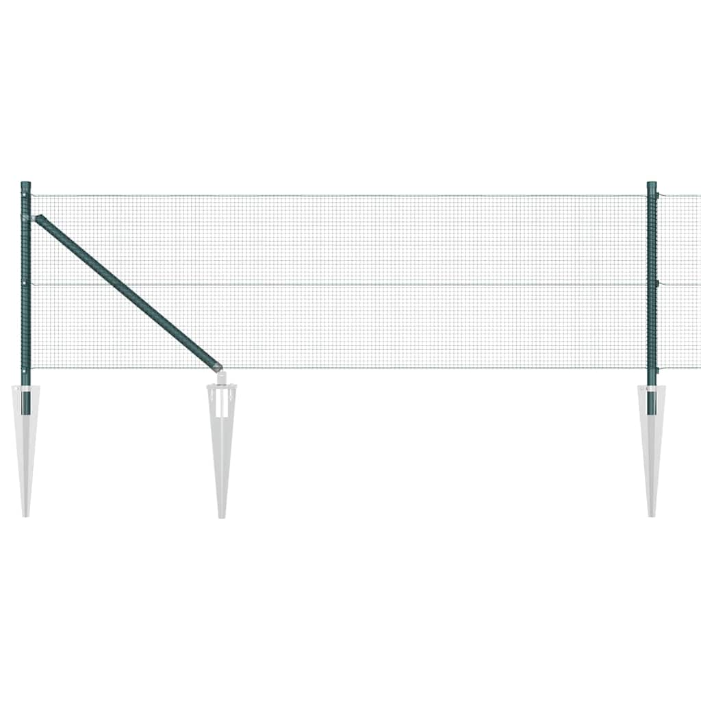 Vidaxl Zaunpfahl grün 10 x 0,5 m (12 x 12 mm Maschenweite) Stahl