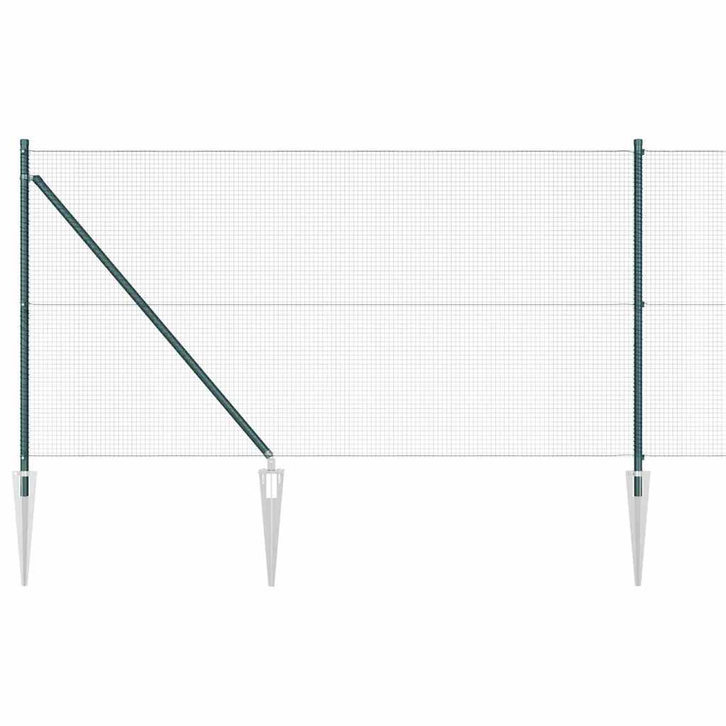 Vidaxl Zaunpfahl grün 10 x 1 m (16 x 16 mm Maschenweite) Stahl