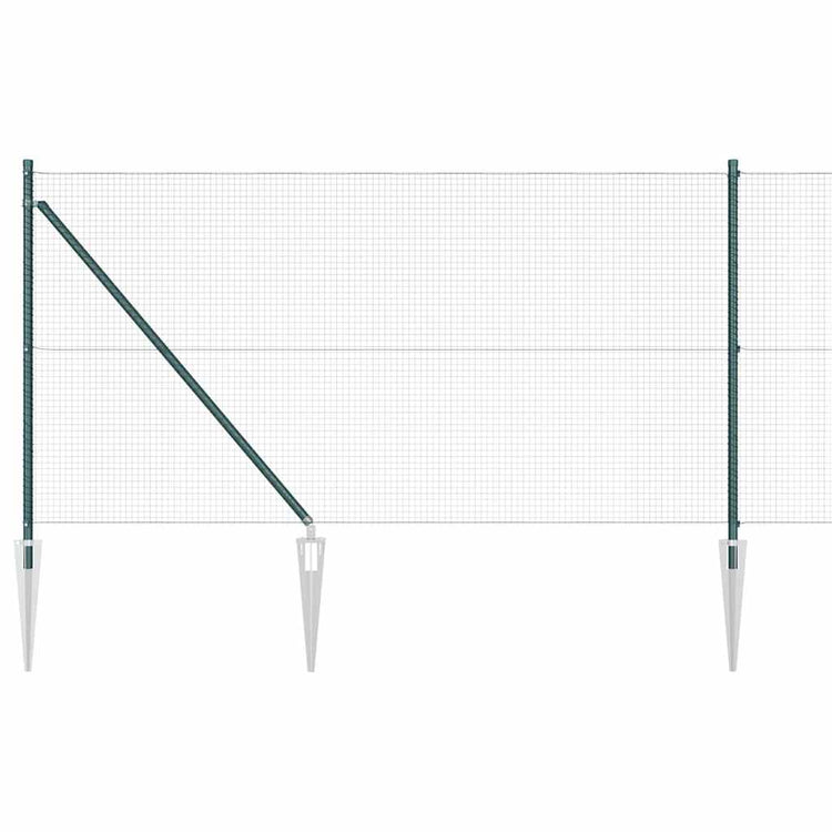 Vidaxl Zaunpfahl grün 10 x 1 m (19 x 19 mm Maschenweite) Stahl