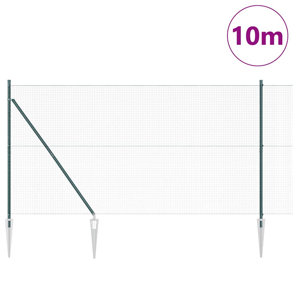 Vidaxl Zaunpfahl grün 10 x 1,4 m (19 x 19 mm Maschenweite)
