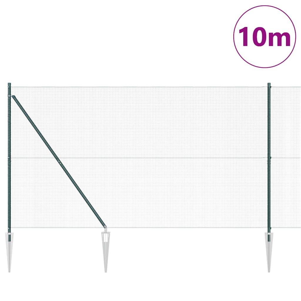 Vidaxl Zaunpfahl grün 10 x 1,5 m (16 x 16 mm Maschenweite)