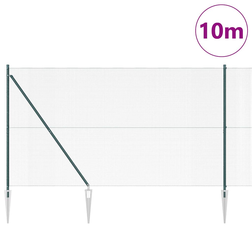 Vidaxl Zaunpfahl grün 10 x 1,6 m (12 x 12 mm Maschenweite)