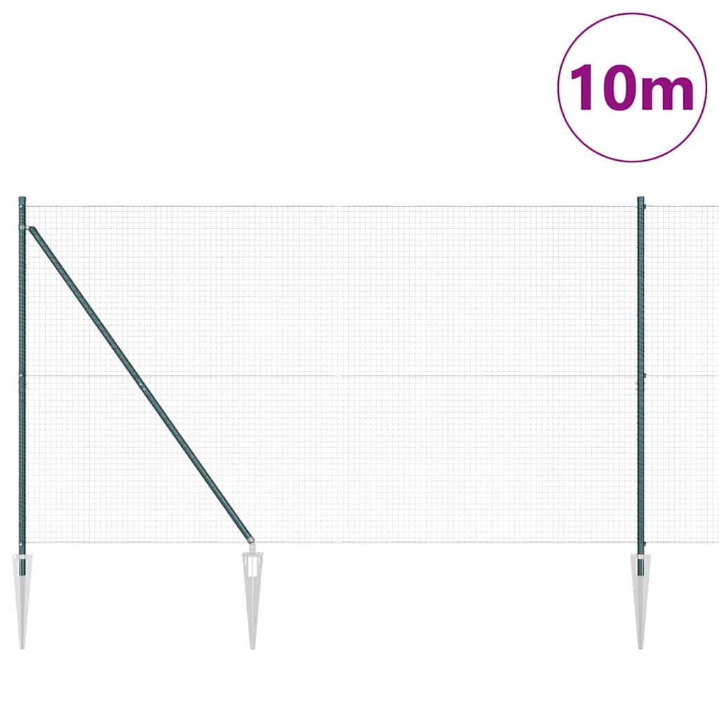 Vidaxl Zaunpfahl grün 10 x 1,6 m (25 x 25 mm Maschenweite)