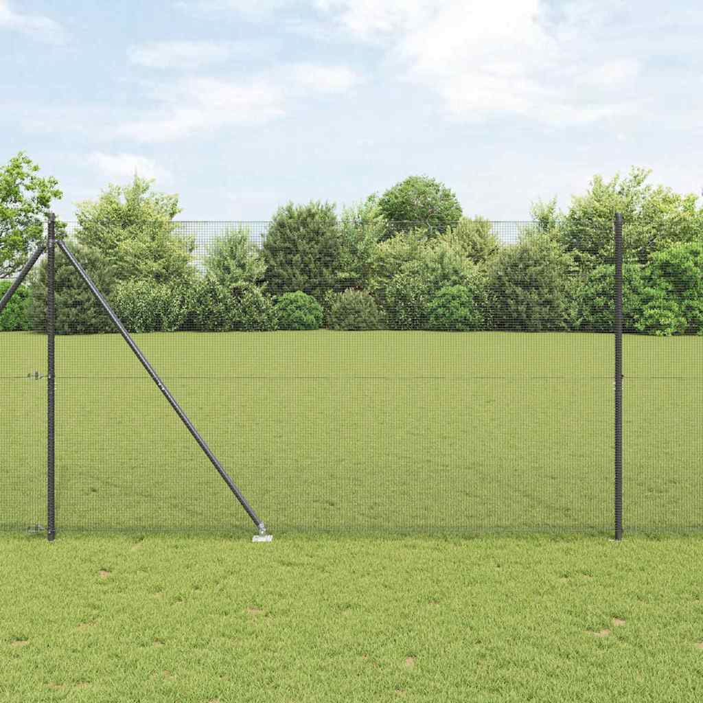 Vidaxl Zaunpfahl grau 10 x 1,6 m (12 x 12 mm Maschenweite)
