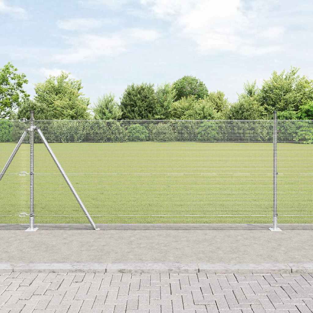 Vidaxl Zaunpfahl Silber 10 x 1 m (12 x 12 mm Maschenweite) Stahl